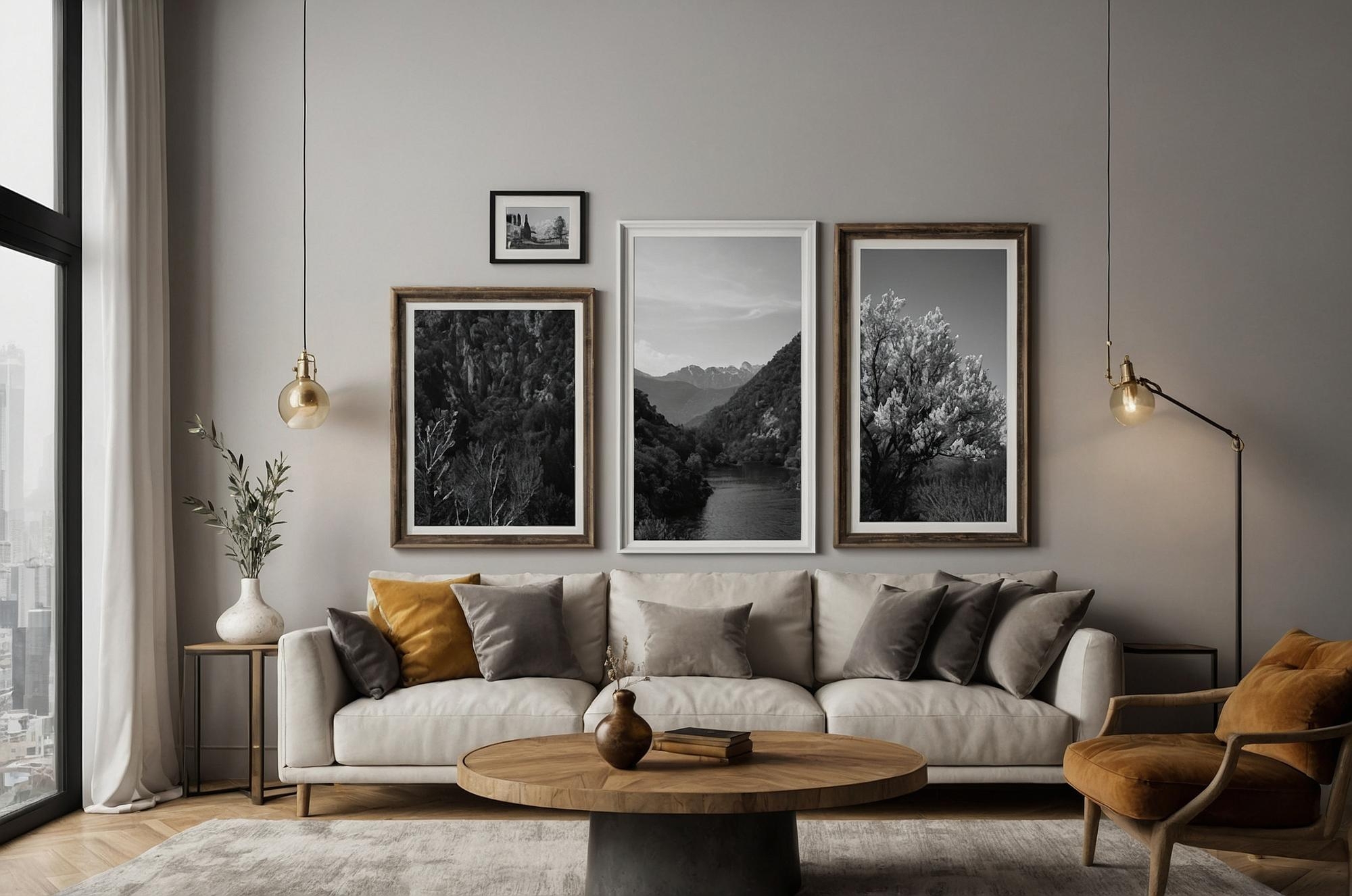 Wie du verschiedene Größen von Leinwandbildern harmonisch kombinierst