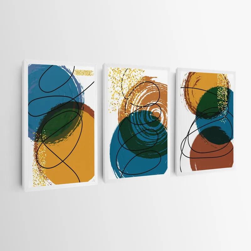 Mehrteiliges Leinwandbild Abstract Circles mockup 0