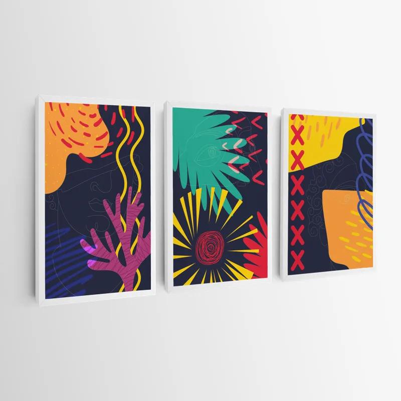 Mehrteiliges Leinwandbild Abstract Face mockup 0