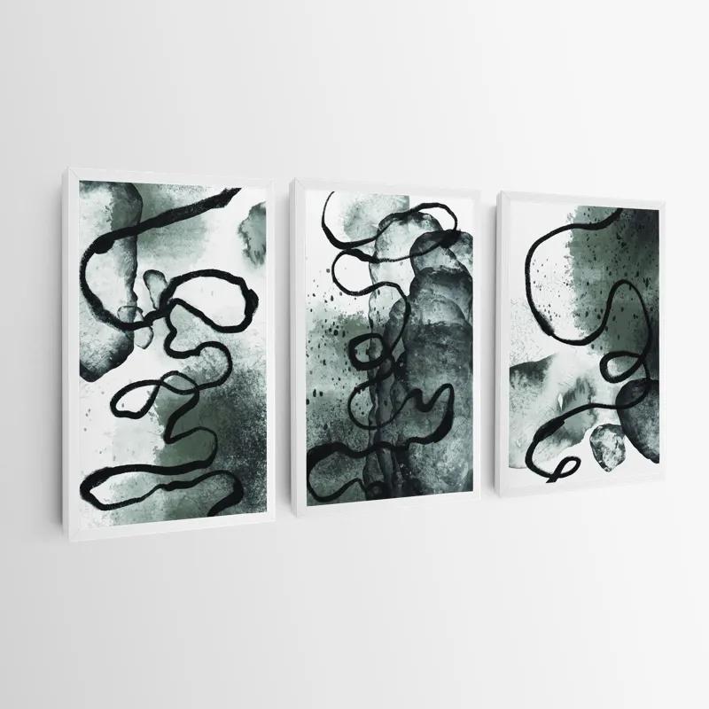 Mehrteiliges Leinwandbild Black Linesrt mockup 0