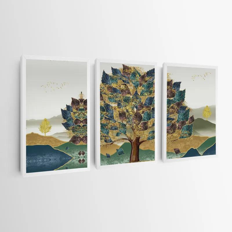 Mehrteiliges Leinwandbild Bluend Red Tree mockup 0