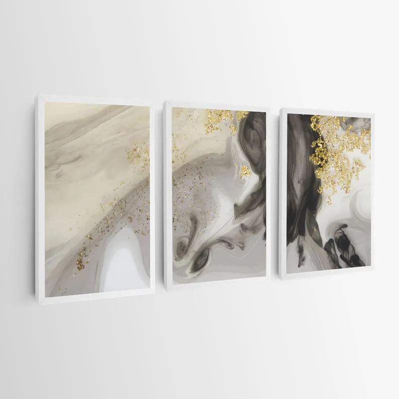 Mehrteiliges Leinwandbild Cream Glitter Set mockup 0