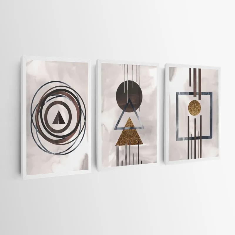 Mehrteiliges Leinwandbild Greybstract Set mockup 0