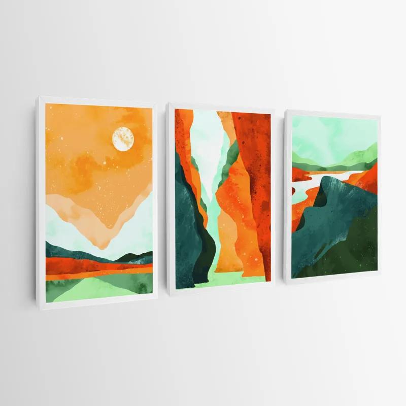 Mehrteiliges Leinwandbild Mountain Set mockup 0