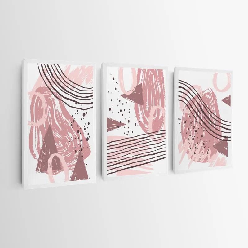 Mehrteiliges Leinwandbild Pink Set mockup 0