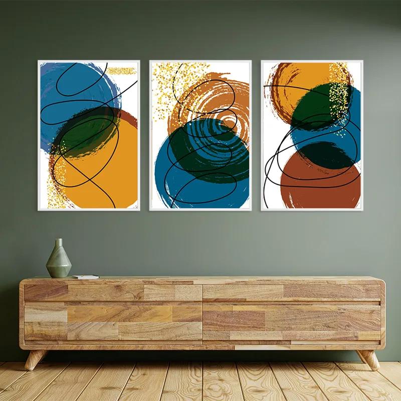 Mehrteiliges Leinwandbild Abstract Circles mockup 2