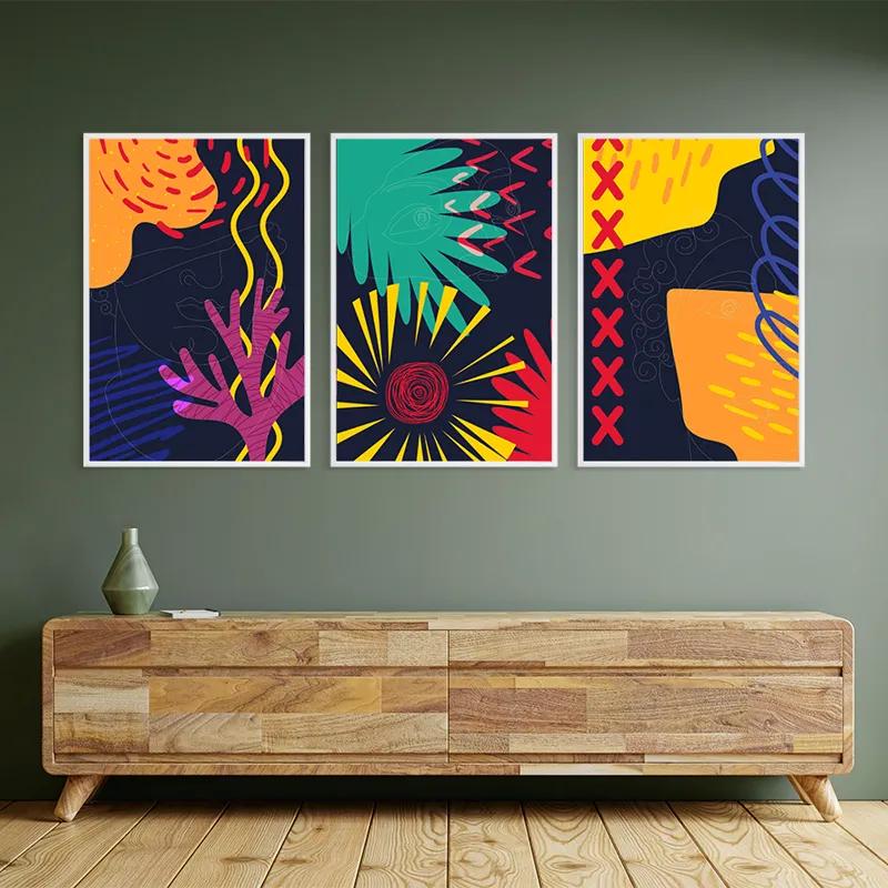 Mehrteiliges Leinwandbild Abstract Face mockup 2