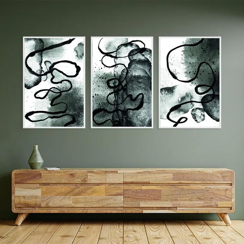 Mehrteiliges Leinwandbild Black Linesrt mockup 2