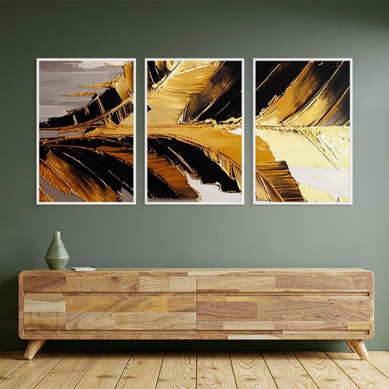 Mehrteiliges Leinwandbild Goldenlack Set mockup 2