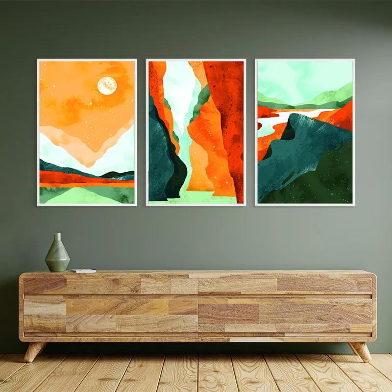 Mehrteiliges Leinwandbild Mountain Set mockup 2