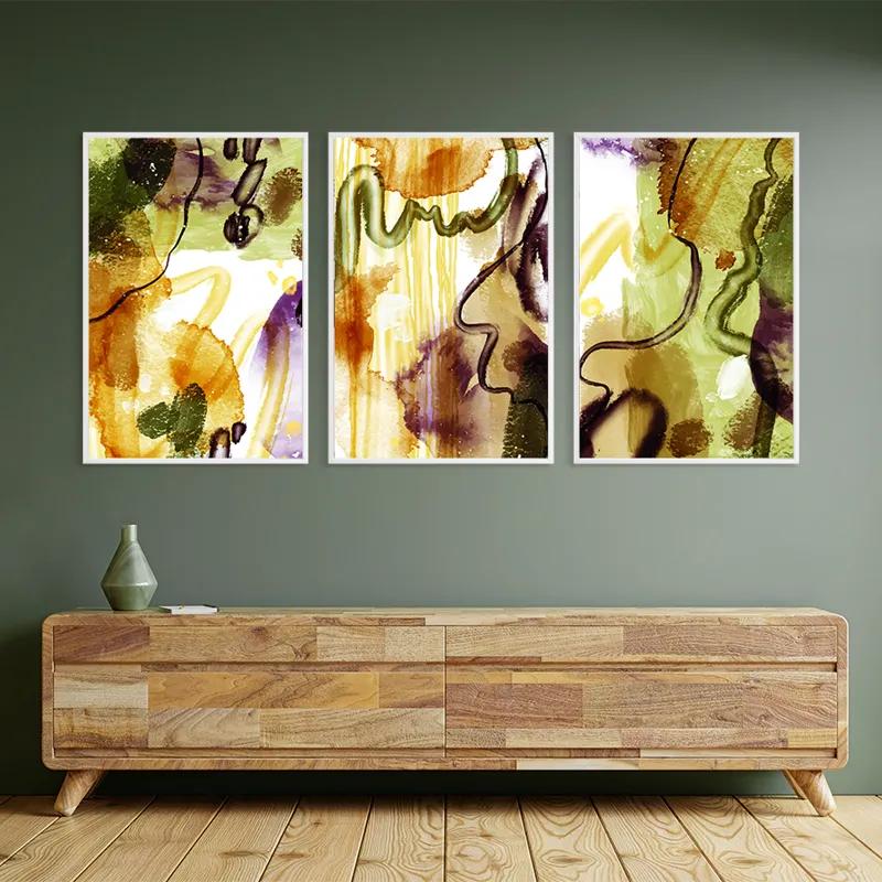 Mehrteiliges Leinwandbild Orange Purplert mockup 2