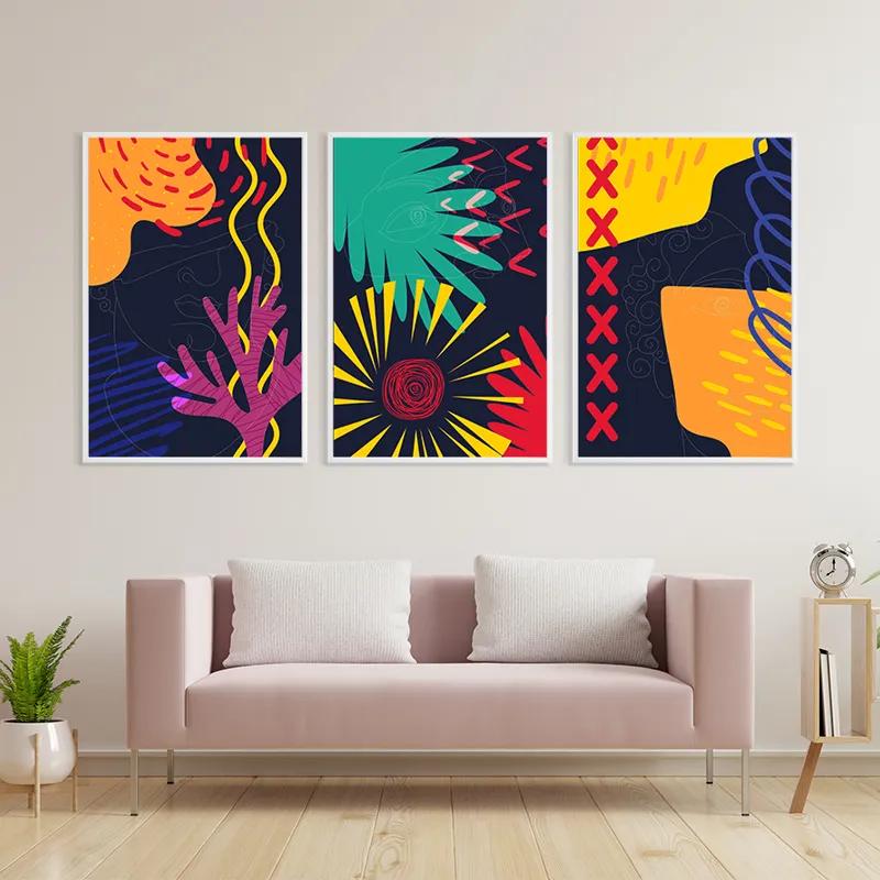 Mehrteiliges Leinwandbild Abstract Face mockup 3