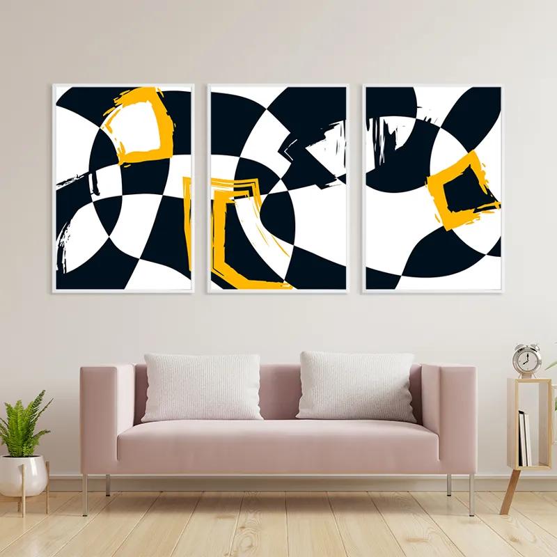 Mehrteiliges Leinwandbild Blacknd Whitert mockup 3