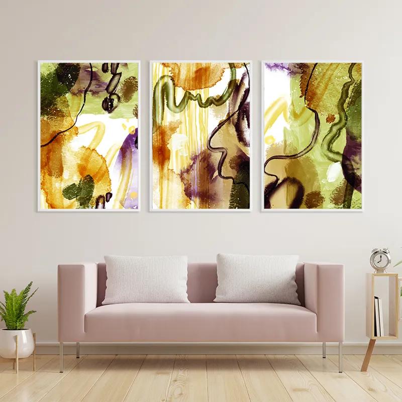 Mehrteiliges Leinwandbild Orange Purplert mockup 3