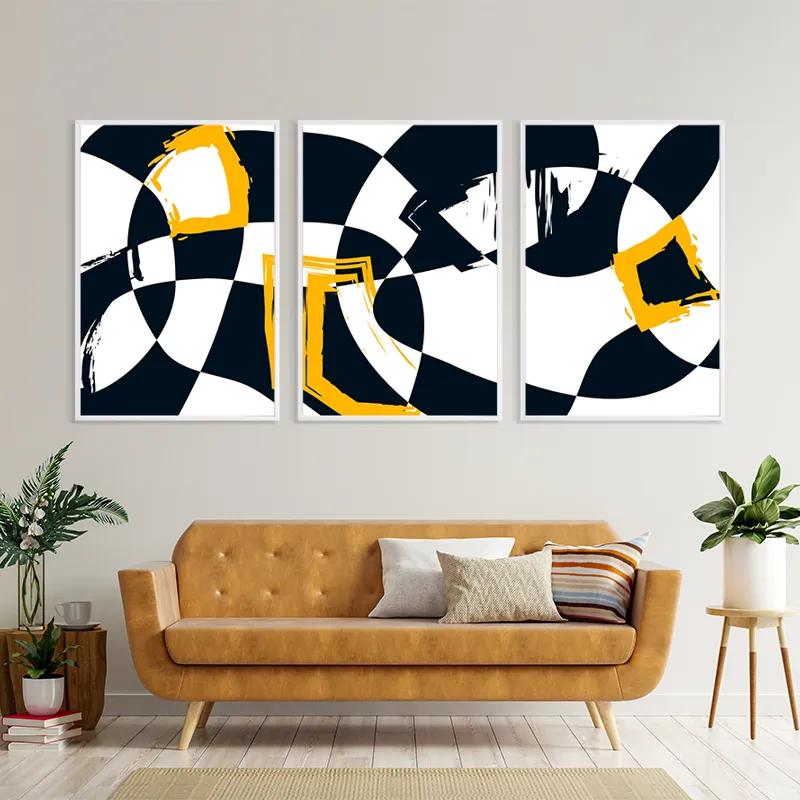 Mehrteiliges Leinwandbild Blacknd Whitert mockup 4