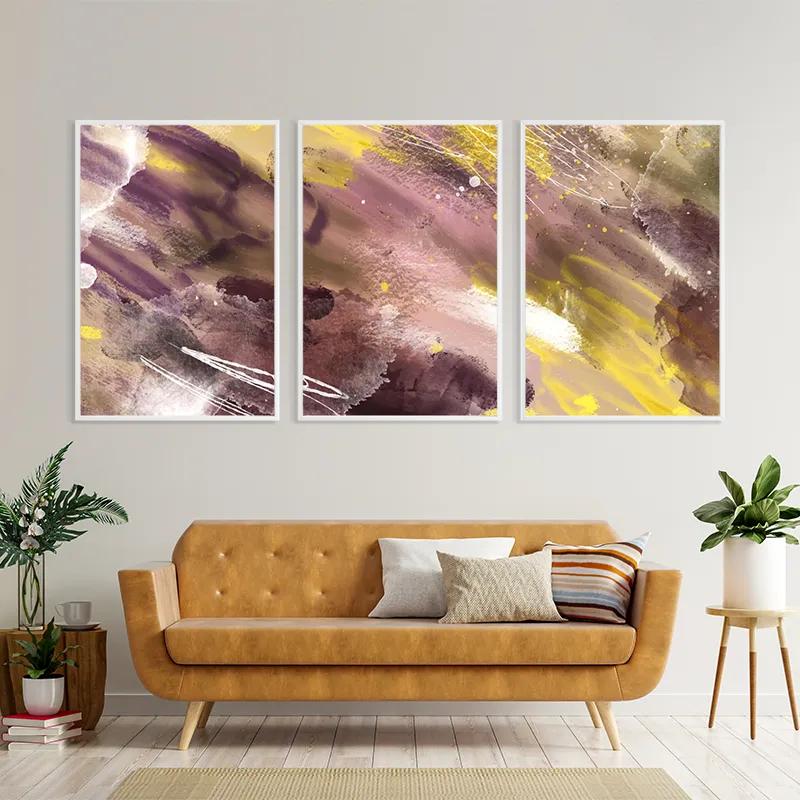 Mehrteiliges Leinwandbild Purple Set mockup 4