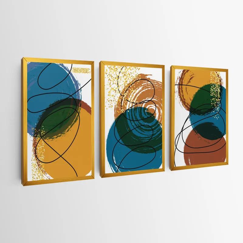 Mehrteiliges Leinwandbild Abstract Circles mockup 0