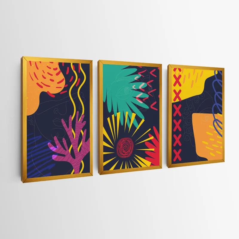 Mehrteiliges Leinwandbild Abstract Face mockup 0