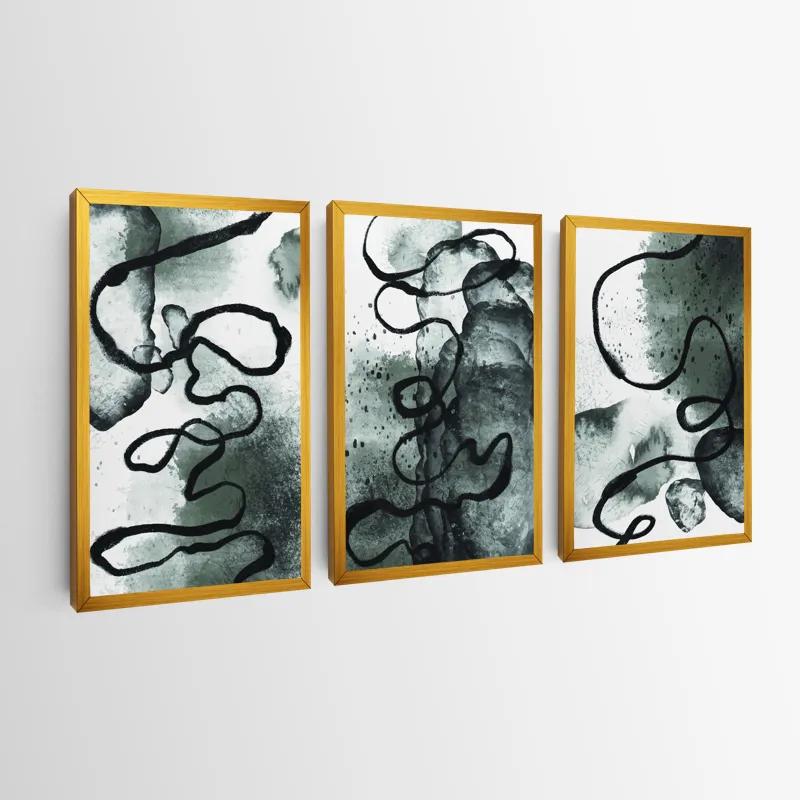 Mehrteiliges Leinwandbild Black Linesrt mockup 0