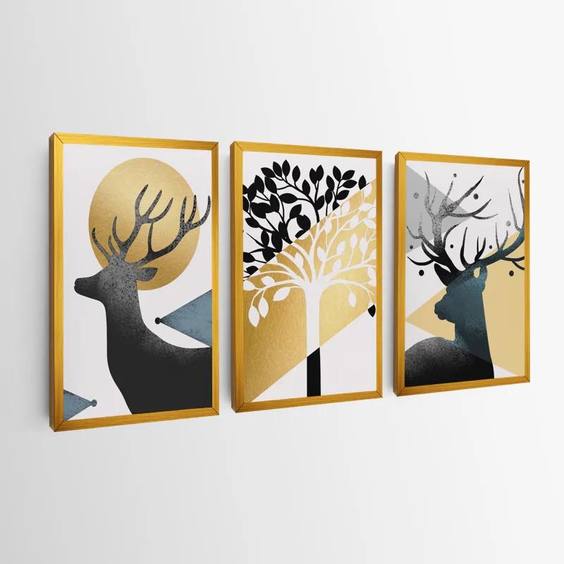 Mehrteiliges Leinwandbild Blacknd White Tree mockup 0