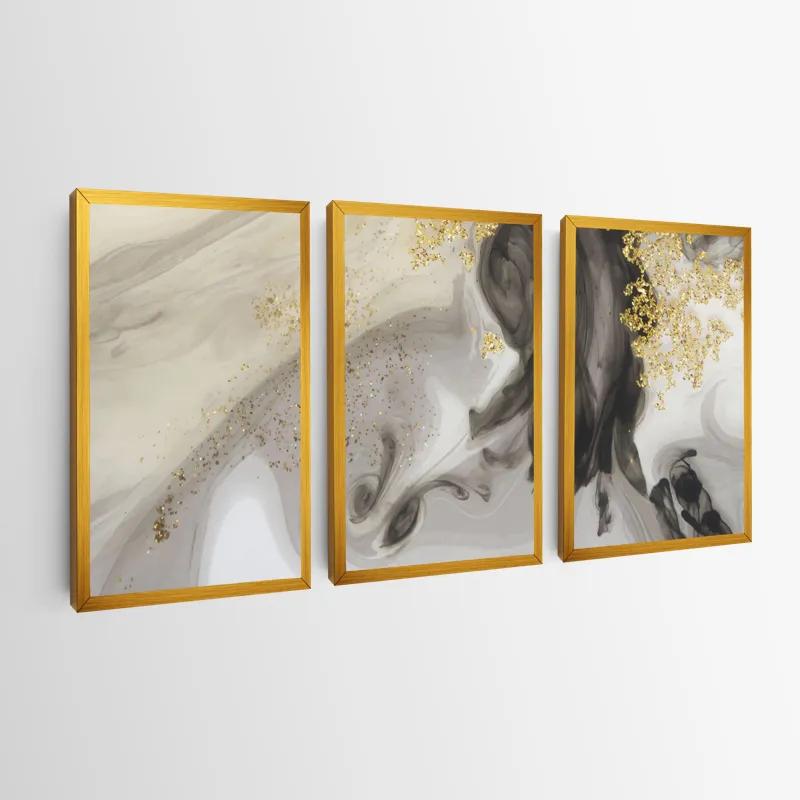 Mehrteiliges Leinwandbild Cream Glitter Set mockup 0