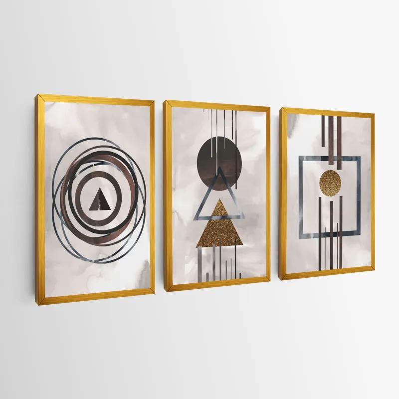 Mehrteiliges Leinwandbild Greybstract Set mockup 0