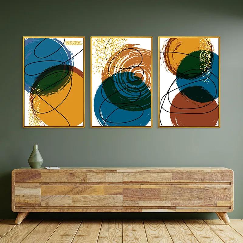 Mehrteiliges Leinwandbild Abstract Circles mockup 2