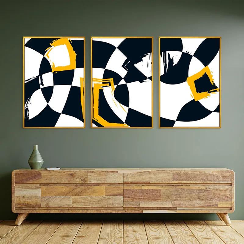 Mehrteiliges Leinwandbild Blacknd Whitert mockup 2