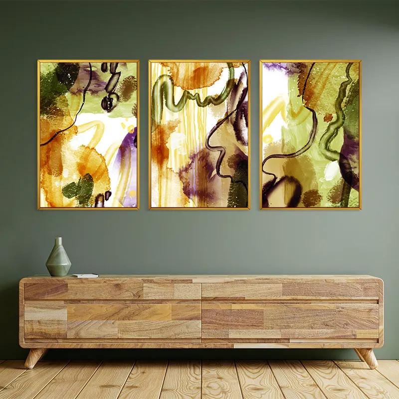 Mehrteiliges Leinwandbild Orange Purplert mockup 2