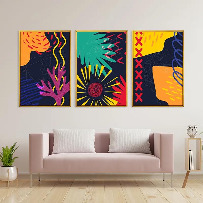 Mehrteiliges Leinwandbild Abstract Face mockup 3