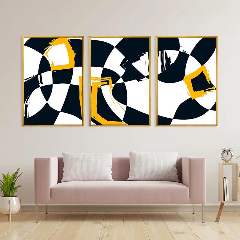 Mehrteiliges Leinwandbild Blacknd Whitert mockup 3