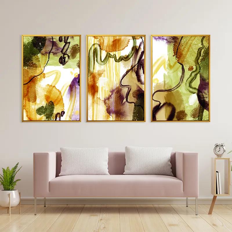 Mehrteiliges Leinwandbild Orange Purplert mockup 3