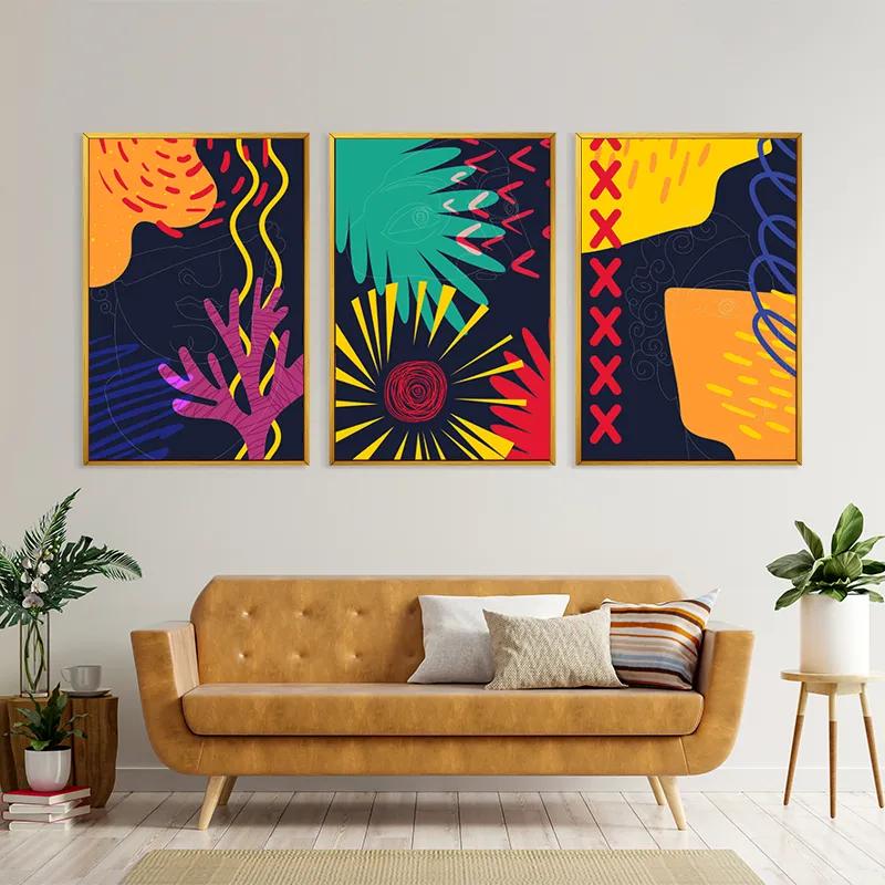 Mehrteiliges Leinwandbild Abstract Face mockup 4