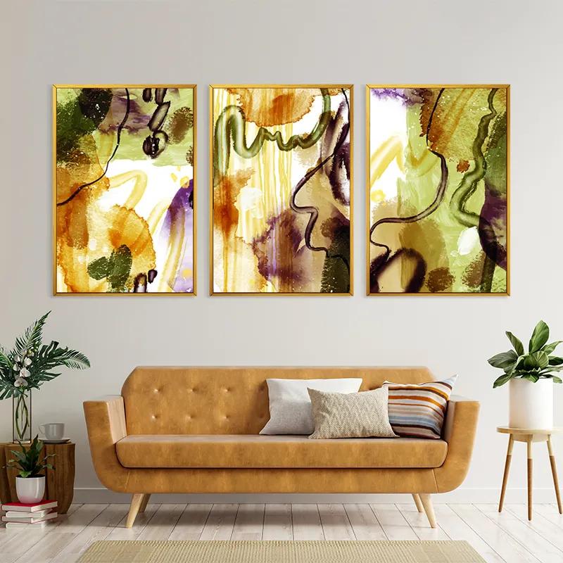 Mehrteiliges Leinwandbild Orange Purplert mockup 4