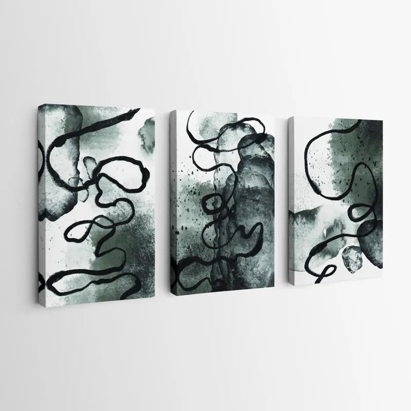 Mehrteiliges Leinwandbild Black Linesrt mockup 0