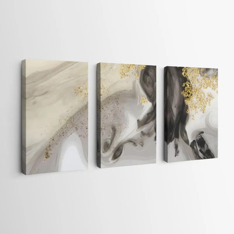 Mehrteiliges Leinwandbild Cream Glitter Set mockup 0