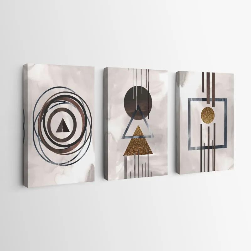 Mehrteiliges Leinwandbild Greybstract Set mockup 0