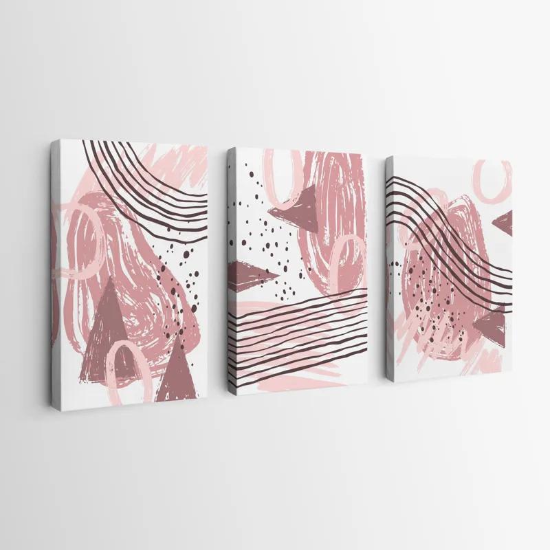 Mehrteiliges Leinwandbild Pink Set mockup 0