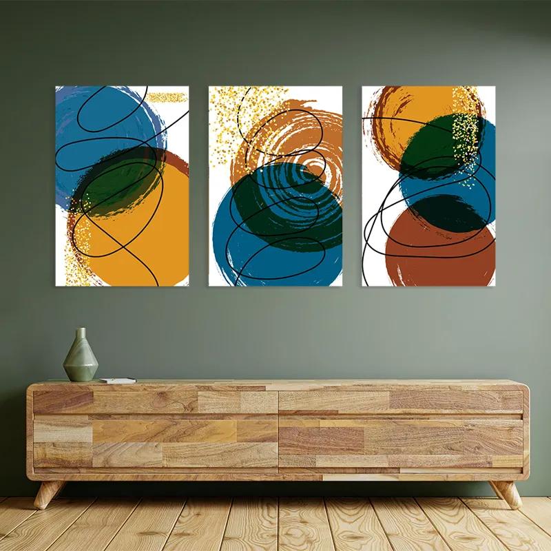 Mehrteiliges Leinwandbild Abstract Circles mockup 2