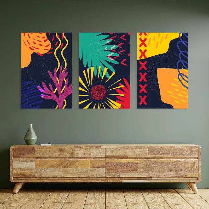 Mehrteiliges Leinwandbild Abstract Face mockup 2