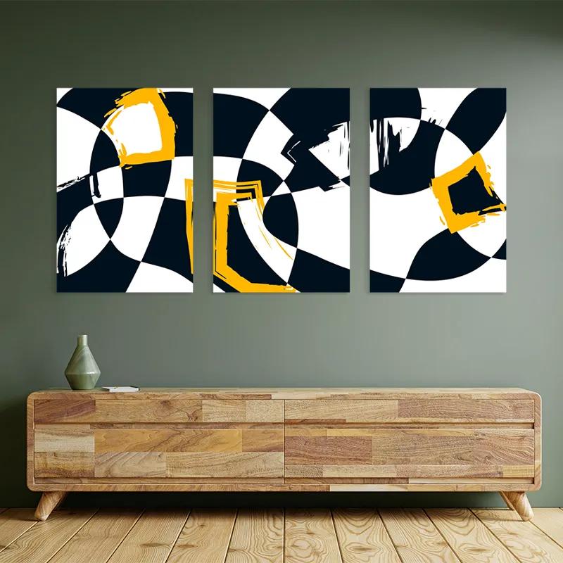 Mehrteiliges Leinwandbild Blacknd Whitert mockup 2