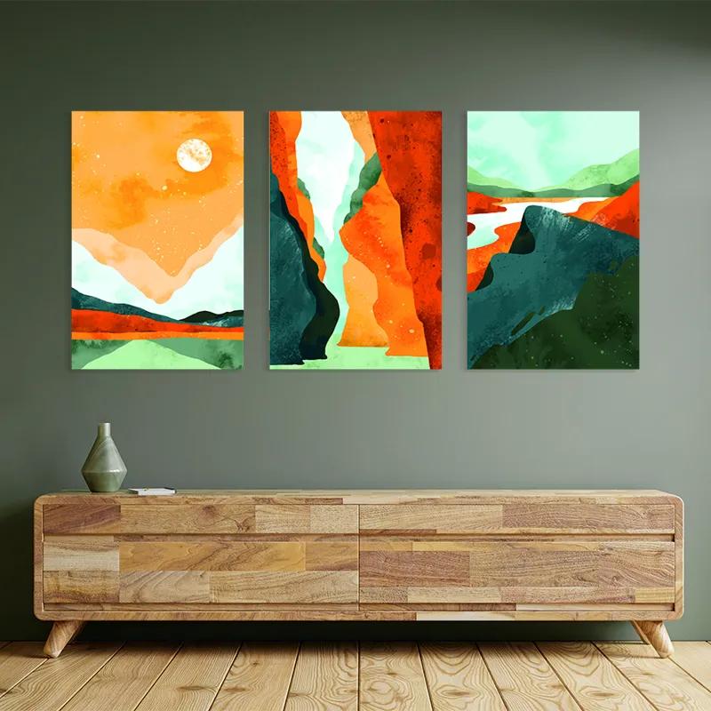 Mehrteiliges Leinwandbild Mountain Set mockup 2