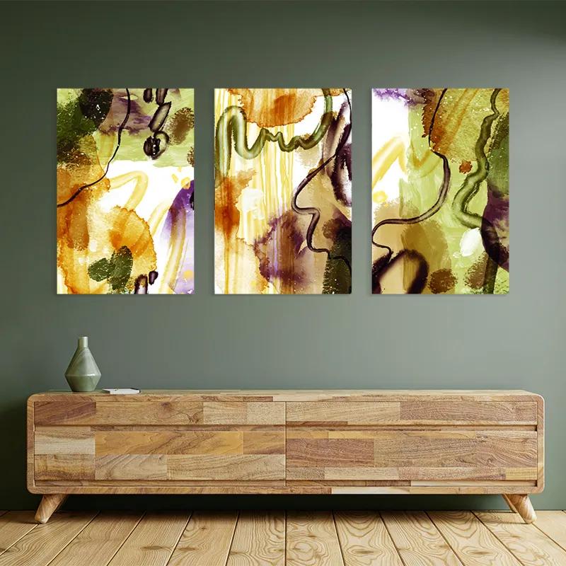 Mehrteiliges Leinwandbild Orange Purplert mockup 2