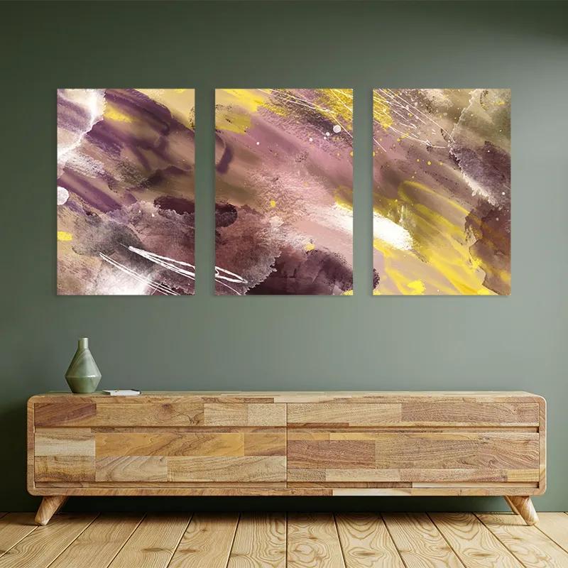 Mehrteiliges Leinwandbild Purple Set mockup 2