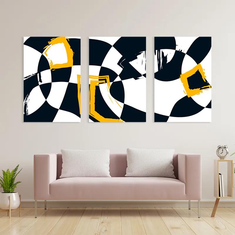 Mehrteiliges Leinwandbild Blacknd Whitert mockup 3