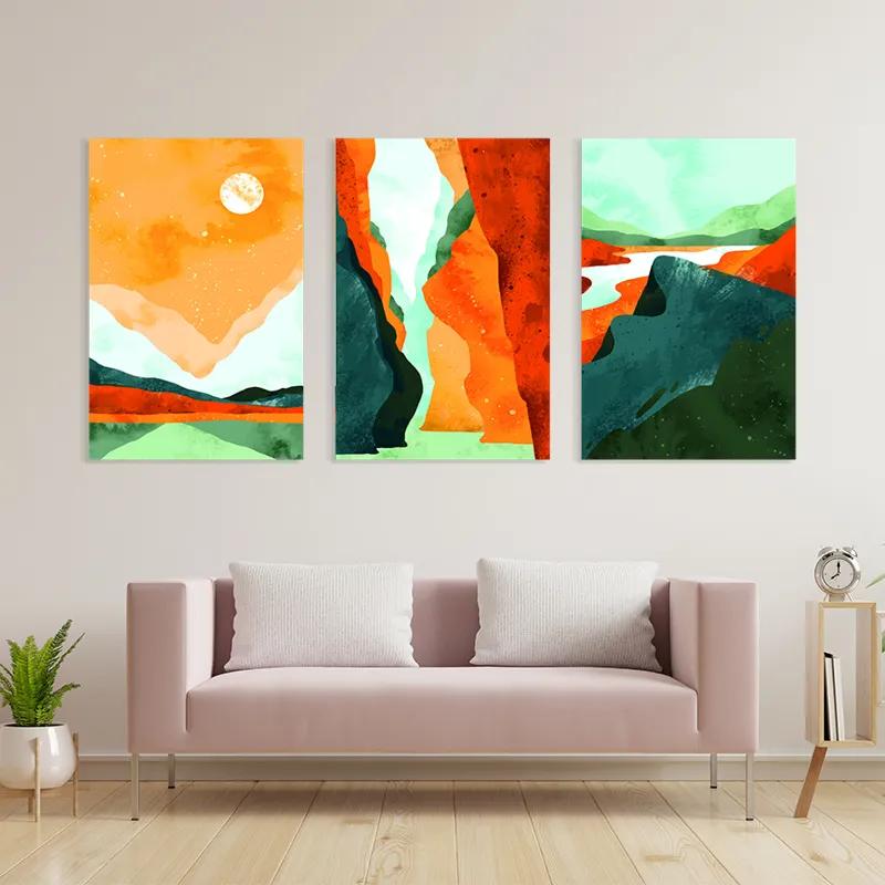 Mehrteiliges Leinwandbild Mountain Set mockup 3