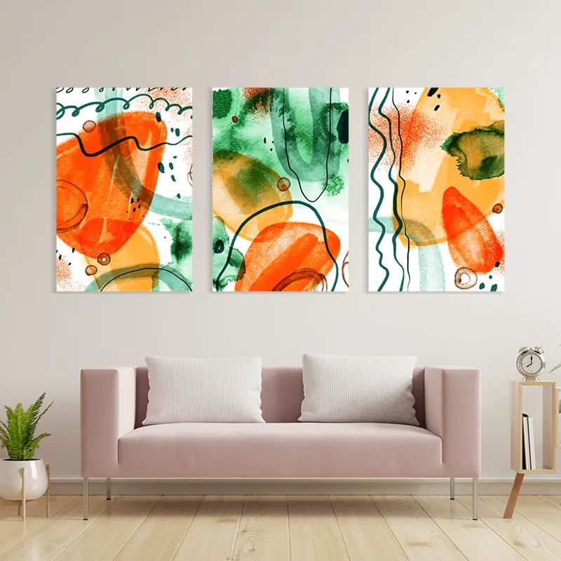 Orange Green Set mockup 3