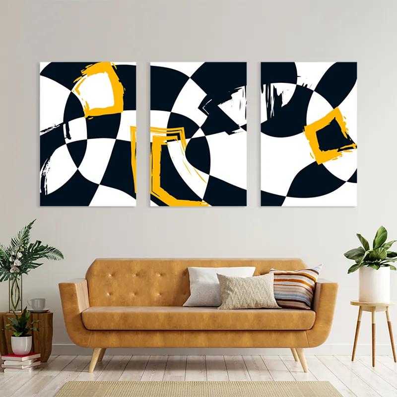 Mehrteiliges Leinwandbild Blacknd Whitert mockup 4