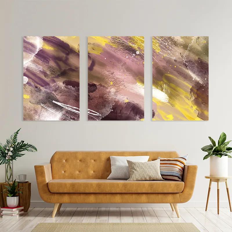 Mehrteiliges Leinwandbild Purple Set mockup 4