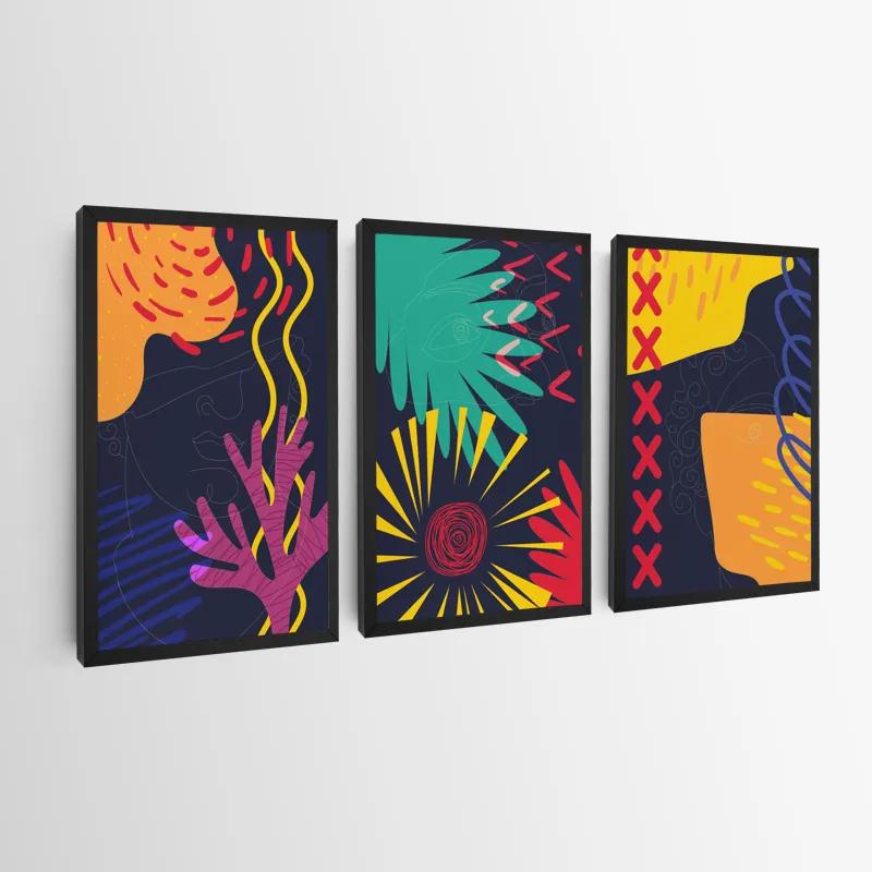 Mehrteiliges Leinwandbild Abstract Face mockup 0